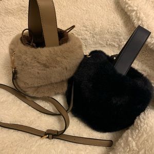 Faux Mink Fur Crossbag